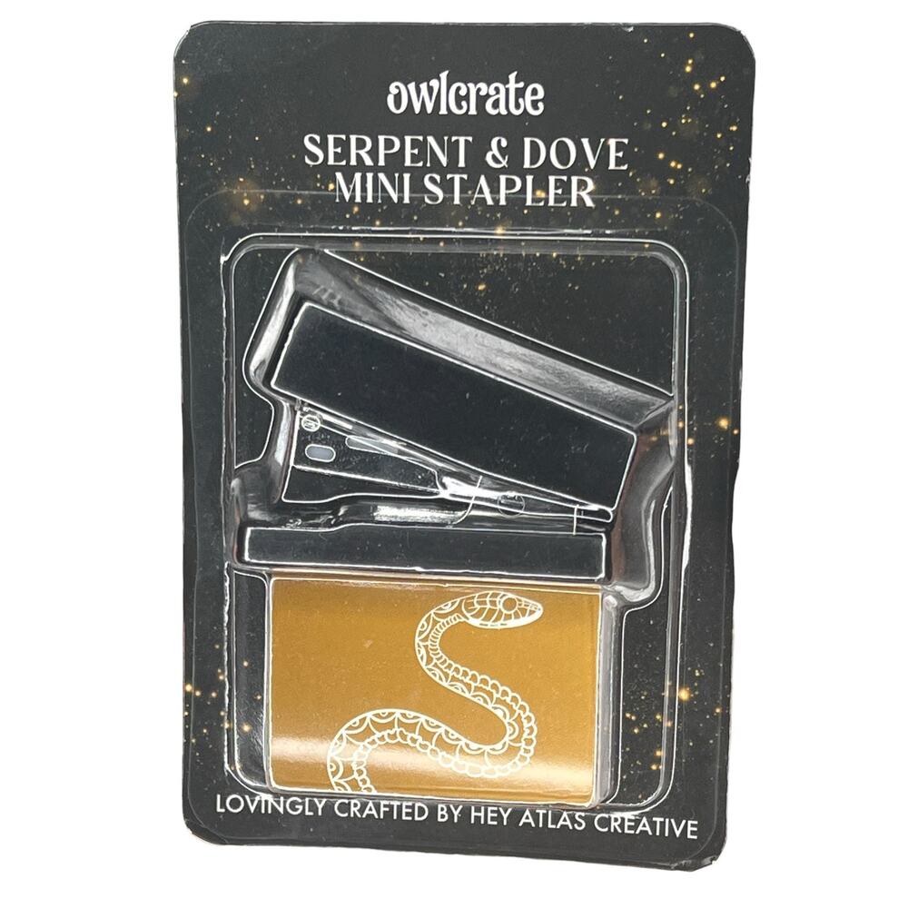 OwlCrate Serpent and Dove Mini Stapler - Shelby Mahurin September 2025 YA Box